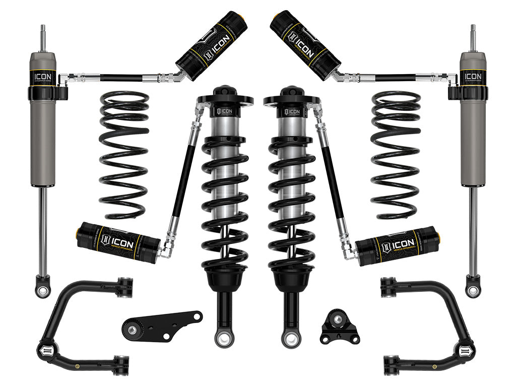 ICON 2024 Toyota Tacoma 1.25-3" Lift, Stage 4 Suspension System, Tubular, Overland Rear Springs