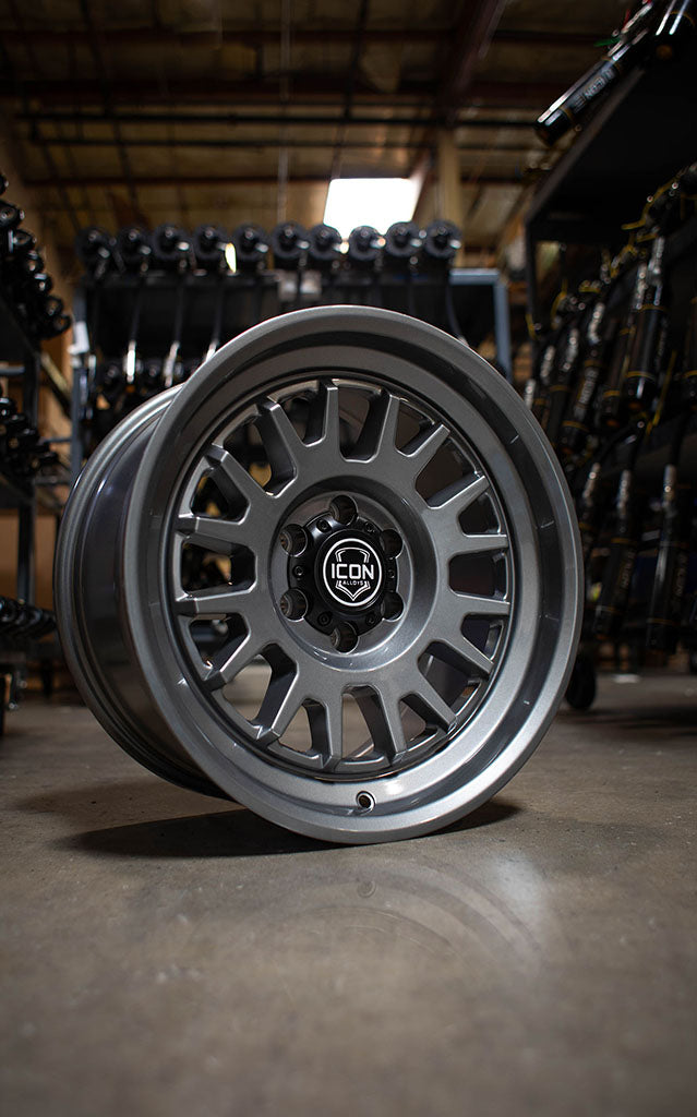 ICON Alloys Anza, Gun Metal, 17 x 8.5 / 5 x 150, 25mm Offset, 5.75" BS