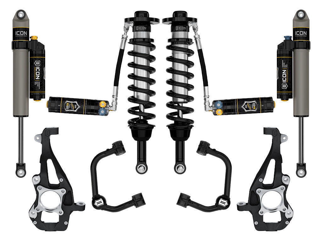 ICON 2021-2024 Ford F-150 4WD, 3.5-4.5" Lift, Stage 4 Suspension System, Tubular, CDXS