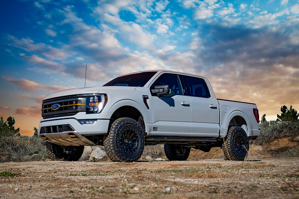 ICON 2021-2024 Ford F-150 Tremor, 2.5-3" Lift, Stage 4 Suspension System, Tubular, CDXS, w/ Leaf Packs