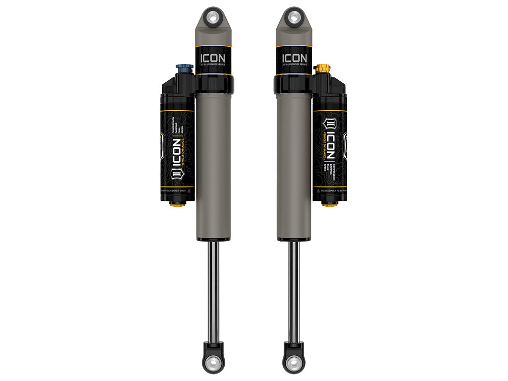 ICON 2021-2024 Ford F-150 4WD/F-150 Tremor, 0-2" Lift, Rear, V.S. 2.5 Aluminum Series Shock Absorbers, Piggyback Reservoir w/ CDXS, Pair