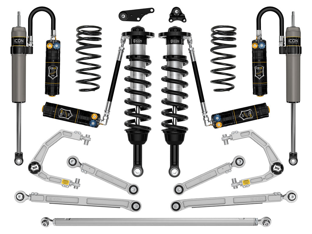 ICON 2024 Toyota Tacoma 1.25-3" Lift, Stage 12 Suspension System, Billet, Overland Rear Springs