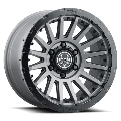 ICON Alloys Recon Pro, Charcoal, 18 x 9 / 6 x 5.5, 40mm Offset, 6.6" BS