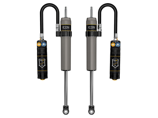 ICON 2024 Toyota Tacoma, 0-1 Lift, Rear, V.S. 2.5 Aluminum Series, Remote Reservoir Shocks w/ CDXS, Pair