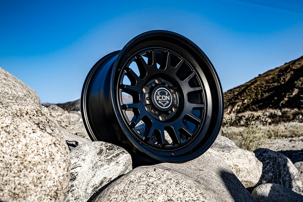 ICON Alloys Anza, Satin Black, 17 x 8.5 / 5 x 150, 25mm Offset, 5.75" BS