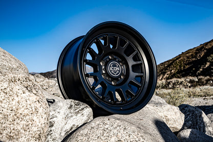 ICON Alloys Anza, Satin Black, 17 x 8.5 / 5 x 150, 25mm Offset, 5.75" BS