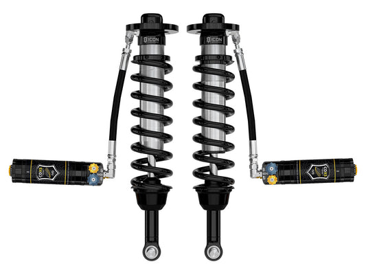 ICON 2021-2024 Ford F-150 4WD, 2.75-3.5" Lift, Front, V.S. 2.5 Series Coilover Kit, Remote Reservoir w/ CDXS, Pair