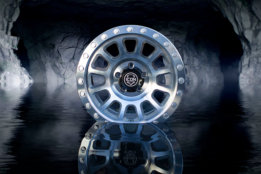 ICON Alloys Hulse, Silver Machined, 17 x 8.5 / 6 x 5.5, 25mm Offset, 5.75" BS