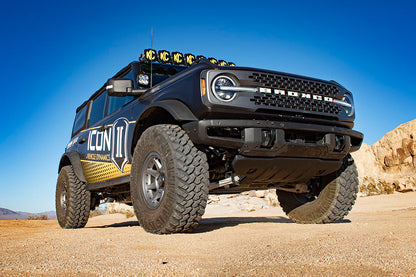 ICON 2021-2023 Ford Bronco, Non-Sasquatch, 3-4" Lift, Stage 7 Suspension System, CDXS, Tubular, Heavy Rate Rear Spring